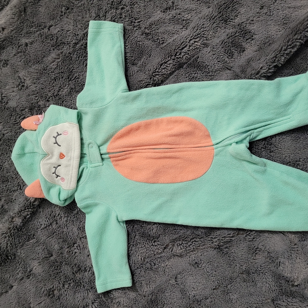 Mint Green and Peach Kids One Piece